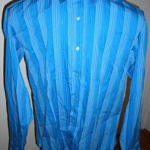 TED BAKER BLUE STRIPPED SHIRT EXTRA LARGE